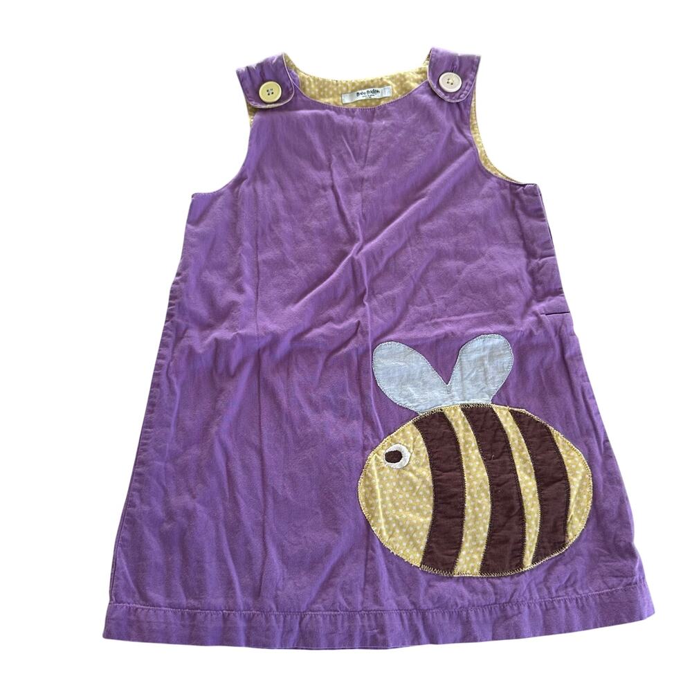 Baby Boden Bee Appliqué Pinafore Dress 2-3 Years Dress only